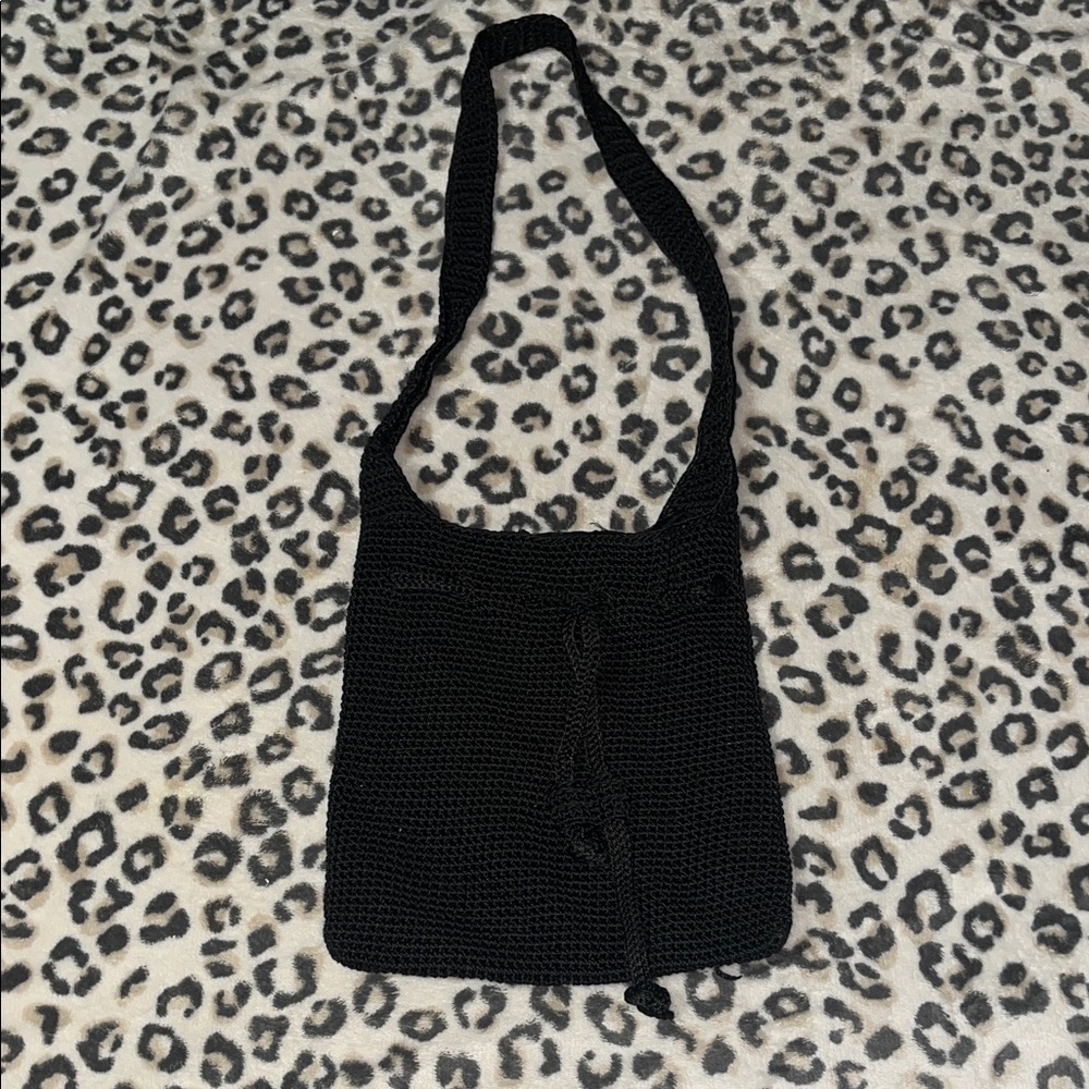 The Sak Black Knit Shoulder Bag